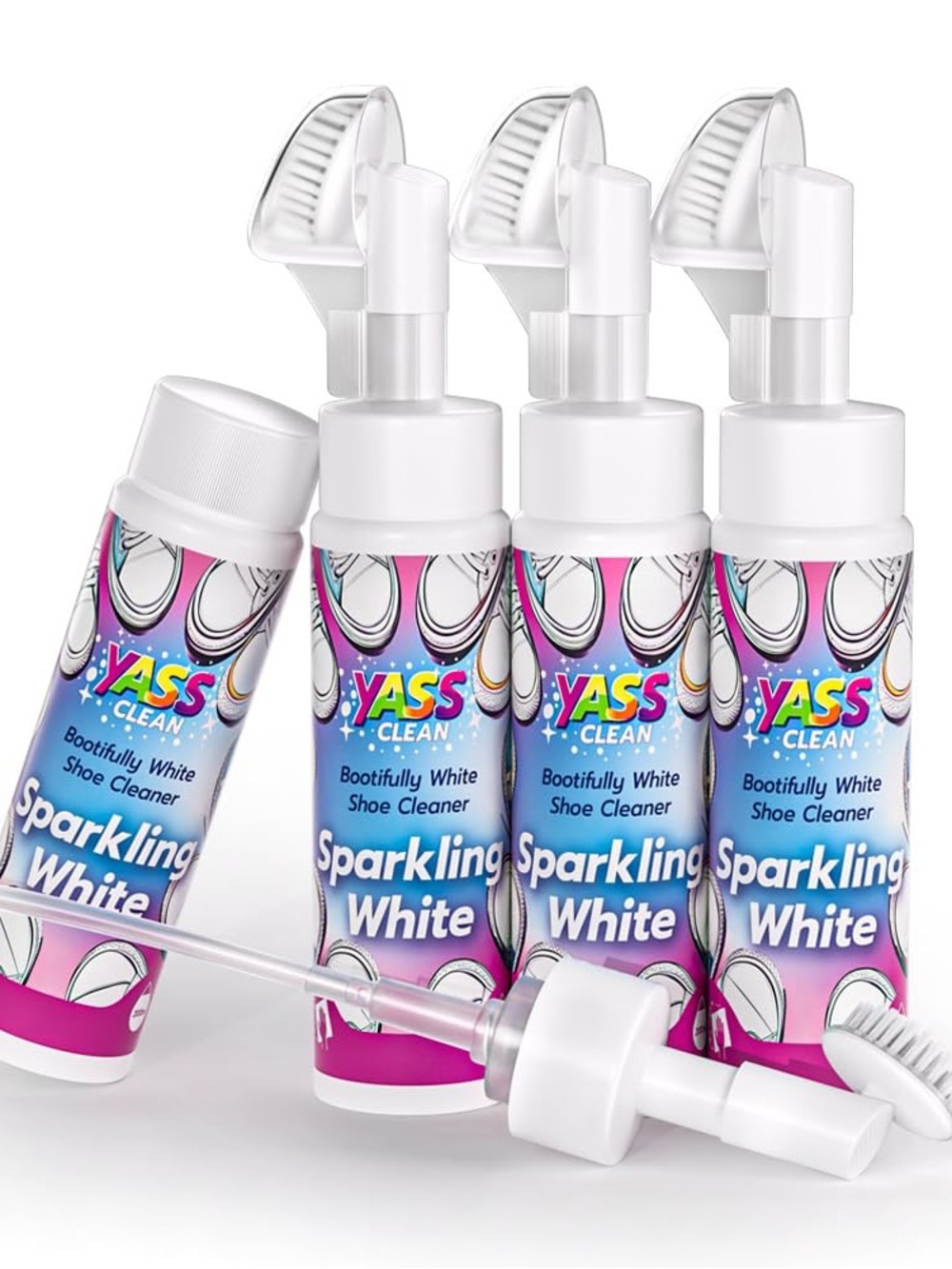 Ya Los Angeles Sparkling White Shoe Cleaner - White & Pink